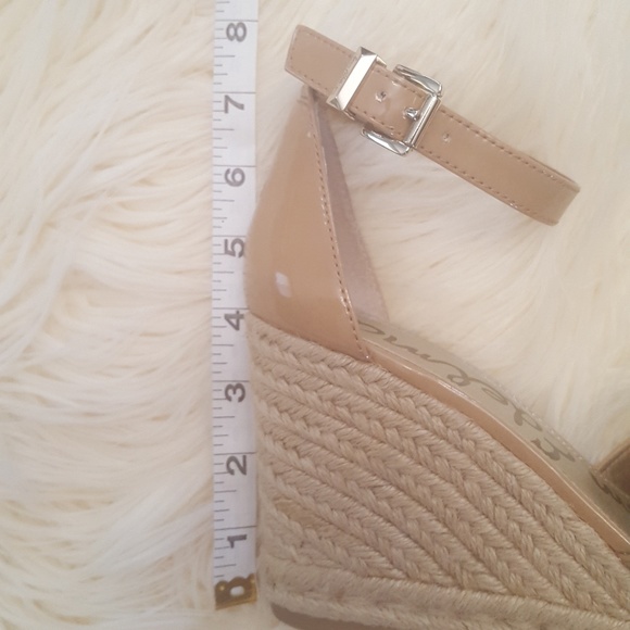 Sam Edelman Brenda Nude Patent Wedge Sz. 8.5 - Picture 4 of 5
